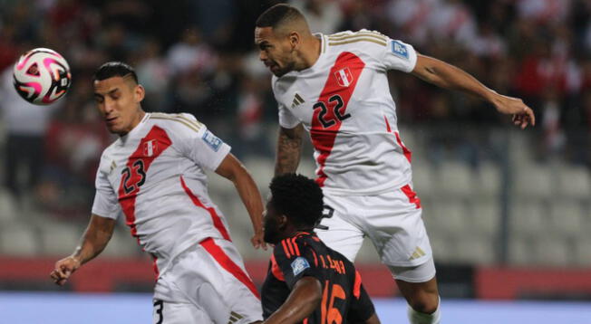 Alexander Callens anotó el gol de Perú ante Colombia.