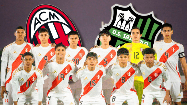 Perú anunció convocados de la sub 17 para amistosos con jugadores de Milán y Sassuolo.