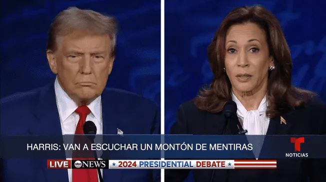 Kamala Harris y Donald Trump se enfrentan en su primer debate presidencial.