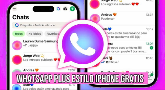 Descarga GRATIS el WhatsApp Plus estilo iPhone para tu celular Android.