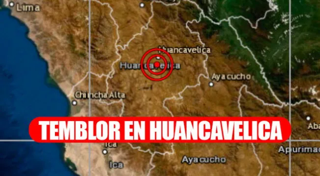 Se registra sismo de magnitud 5.0 en Huancavelica este viernes 13 de septiembre.