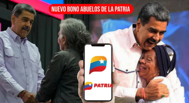 El Bono Abuelos de la Patria llegaría el Sistema de la Patria a favor de los adultos mayores.