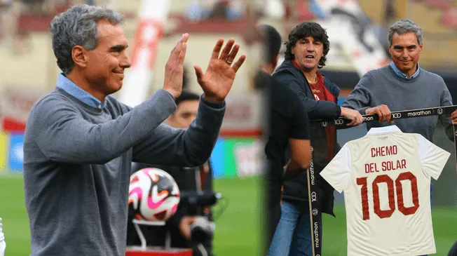 Universitario le realizó un homenaje a 'Chemo' del Solar en el Monumental.