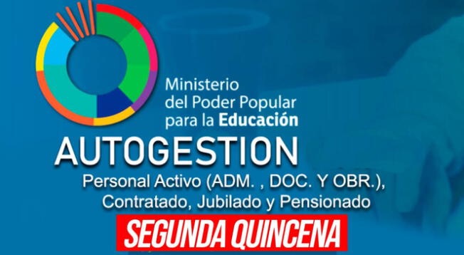 Autogestión MPPE, recibo de pago de septiembre.