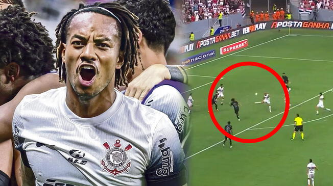 André Carrillo y la lujosa asistencia para gol de Corinthians