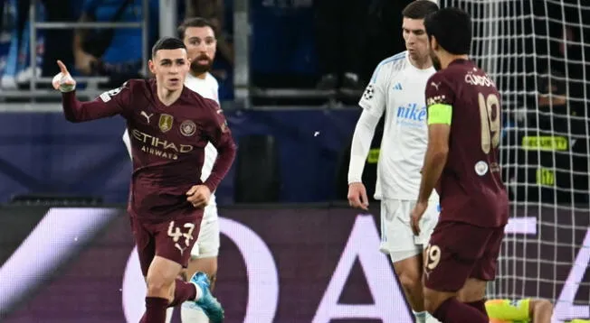 Phil Foden anotó el segundo tanto del Manchester City en Bratislava