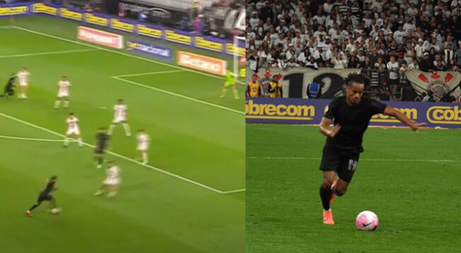 André Carrillo se luce en partido con Corinthians por el Brasileirao.