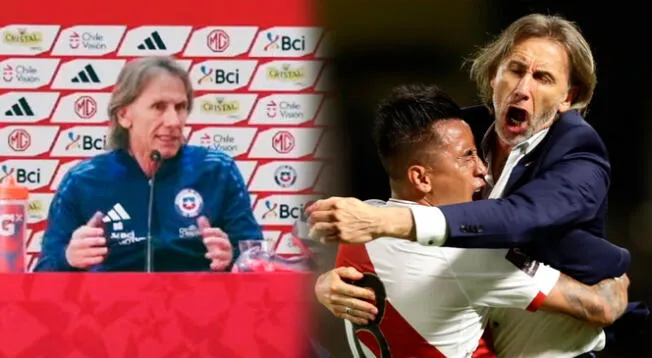 Ricardo Gareca se refirió a Perú en plena conferencia de Chile.