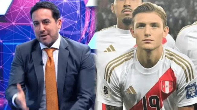 Óscar del Portal dio un comentario sobre Oliver Sonne durnte el Perú vs. Uruguay.