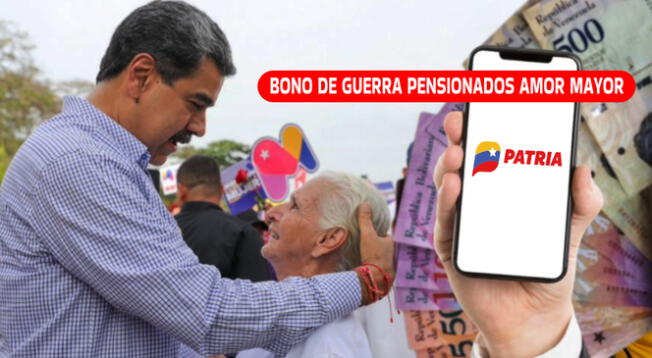 El Bono de Guerra 2024 pensionados Amor mayor se paga vía Sistema Patria.