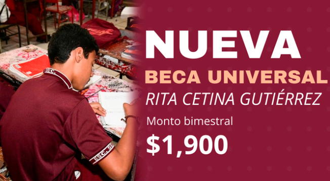 Beca Rita Cetina de 1,900 pesos.