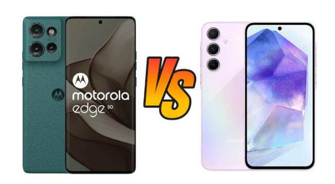 Conoce las diferencias y similitudes entre el Motorola Edge 50 y Galaxy A55, dos potentes gama media del 2024.