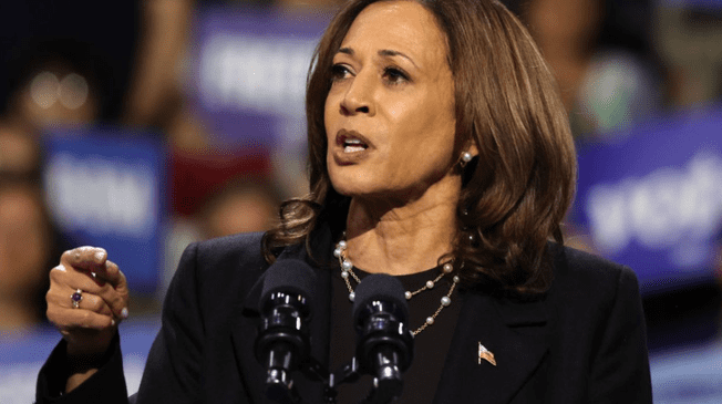 La vicepresidenta Kamala Harris se burló de pro vidas en mitin.