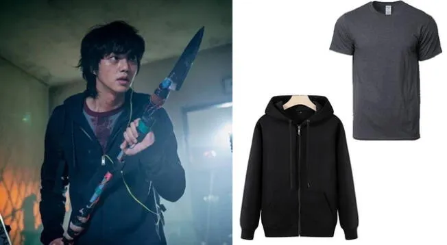 Cha Hyun Soo de 'Sweet Home' / Sudadera y camiseta: Shopee