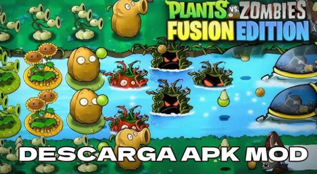 Descarga el videojuego modificada Plants vs. Zombies Fusión Edition para Android totalmente GRATIS.