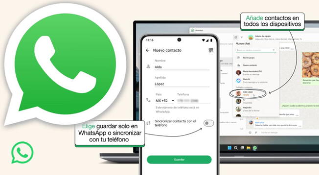 WhatsApp lanzó una función para gestionar contactos de forma independiente en la aplicación.