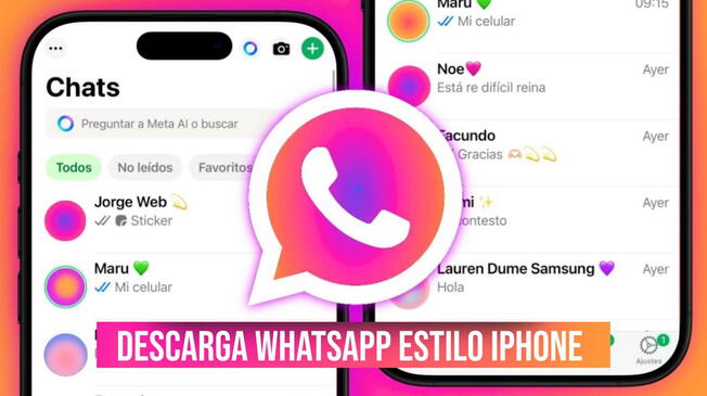 Descarga GRATIS la última versión Whatsapp estilo iPhone 2024, totalmente compatible con Android.