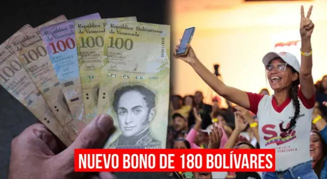 NUEVO BONO de 180 bolívares