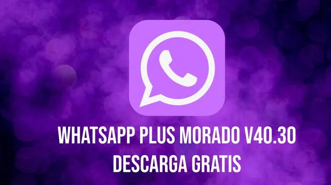 Descarga WhatsApp Plus Morado V40.30 GRATIS para tu smartphone Android.