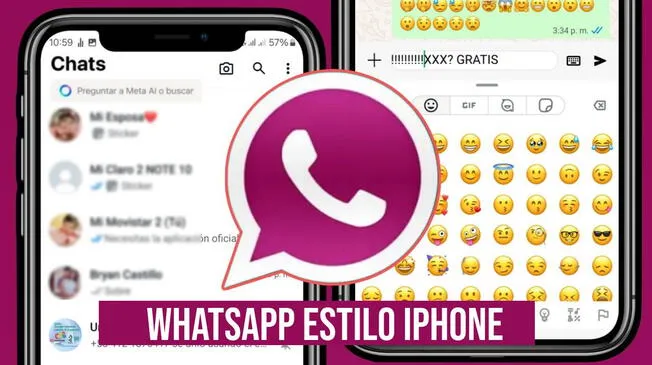 Descarga GRATIS la nueva versión WhatsApp estilo iPhone compatible con miles de smartphones Android.