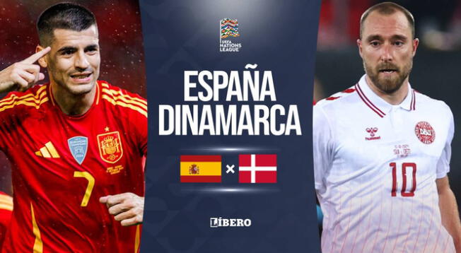 España vs. Dinamarca se enfrentan por la Liga de Naciones.