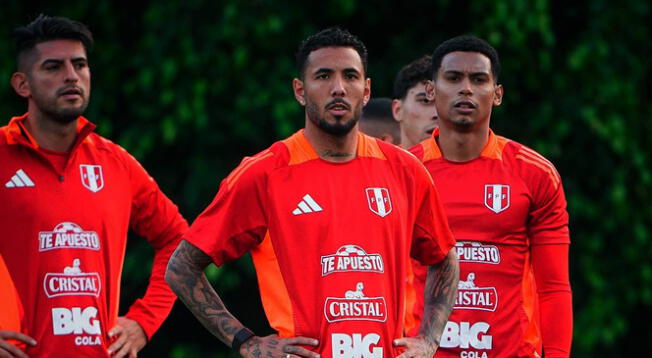 Los futbolistas de Perú que se encuentran en capilla ante Chile.