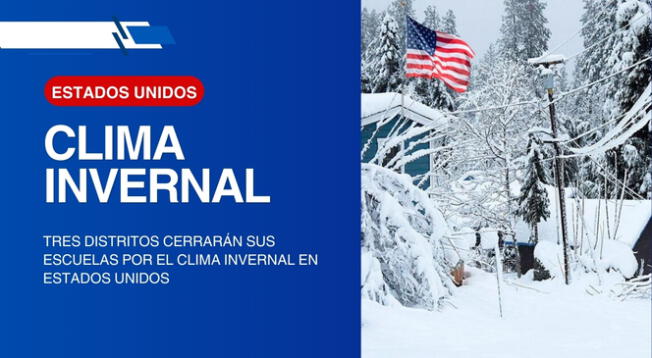 El clima invernal desatado en Estados Unidos provocó que tres distritos se unan para determinar si las escuelas deben cerrar.