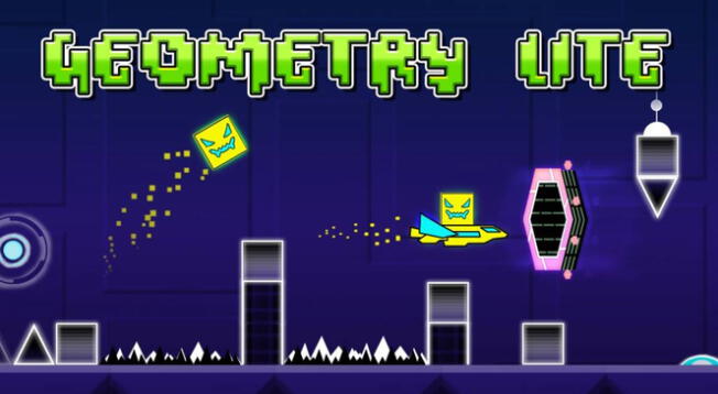 Geometry Dash Lite, pese a su apariencia inocente, es uno de los videojuegos más demandantes y difíciles de superar.