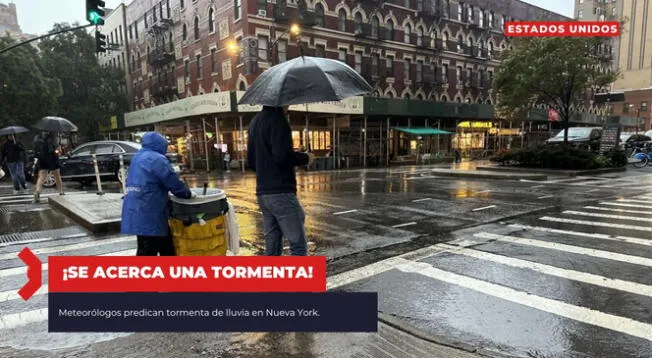 El Servicio Meteorológico Nacional predice que la ciudad de Nueva York podría recibir lluvias esta semana.