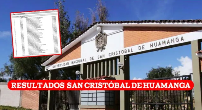 Conoce los resultados de la Universidad San Cristóbal de Huamanga 2024.