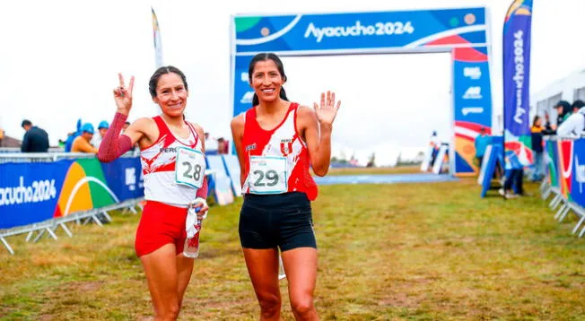 Gladys Tejeda y Jovana de la Cruz lideran el podio en cross country de los Juegos Bolivarianos.