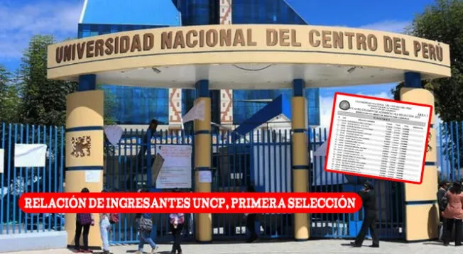 La relación de ingresantes UNCP 2024, primera selección, estará disponible en la web de la universidad.