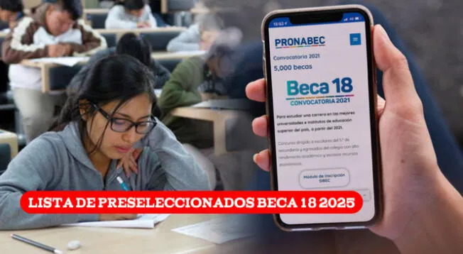 La lista de preselección de Beca 18 2025 estará disponible el 8 de enero del 2025.