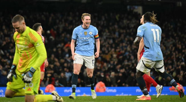 Kevin De Bruyne marcó el segundo gol del Mancheste City ante Nottigham Forest