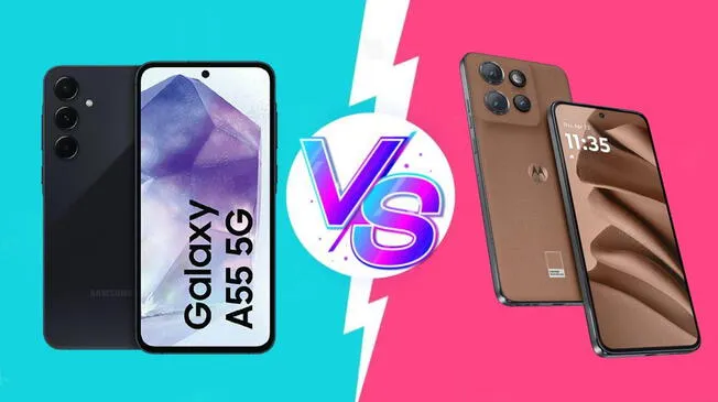 Conoce las características y precio del Galaxy A55 y Motorola Edge 50 Neo, los gama media más potentes.