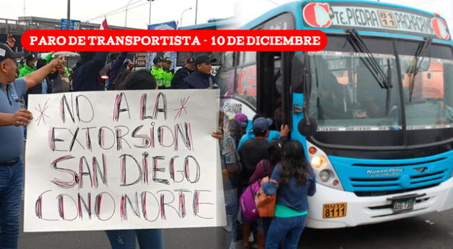 El Paro de transportistas se llevará a cabo el martes 10 de diciembre del 2024.