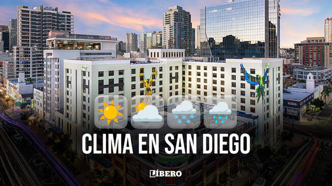 Clima y pronóstico del tiempo en San Diego hoy, jueves 19 de diciembre de 2024, según National Weather Service. | Foto: Composición Líbero