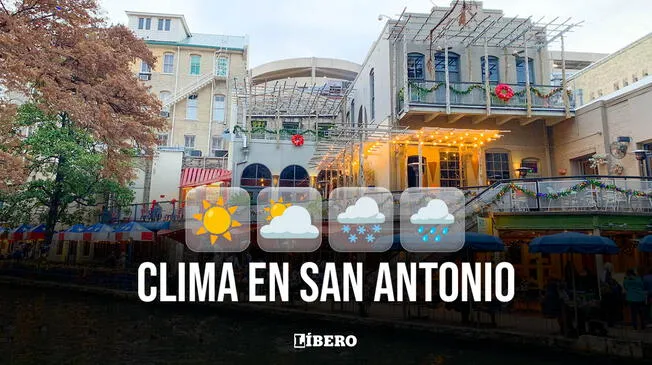 Clima y pronóstico del tiempo en San Antonio hoy, jueves 19 de diciembre de 2024, según National Weather Service. | Foto: Composición Líbero