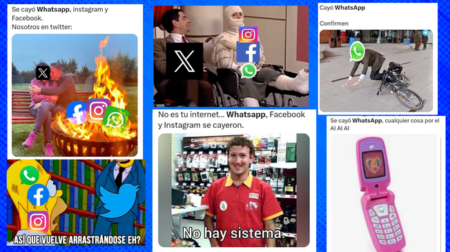 Usuarios tomaron con humor la caída de WhatsApp, Instagram y Facebook.