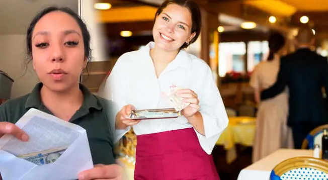 Joven latina muestra CUÁNTO ganó en una semana como mesera en EE.UU.