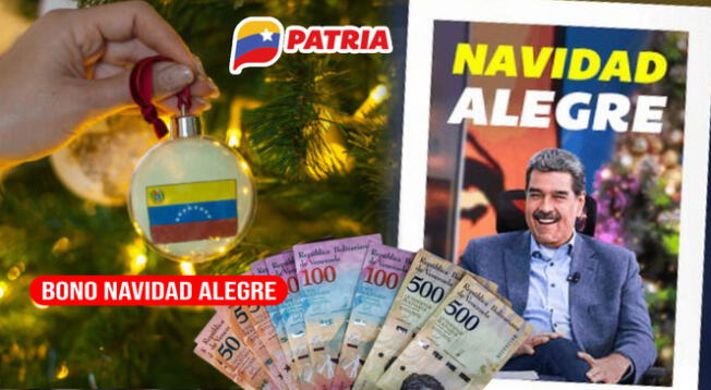 El Bono Navidad Alegre se pago por el Sistema Patria hasta el 18 de diciembre.