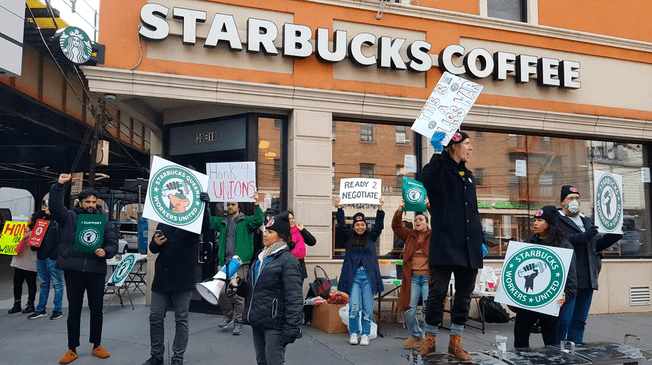 Starbucks afirma que ha realizado más de nueve sesiones de negociación.