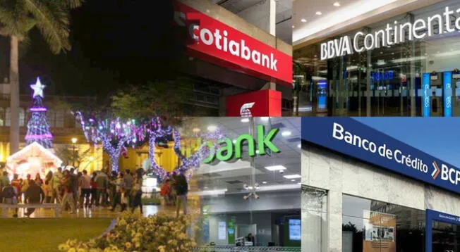 Horarios de los bancos en Perú por fiestas de fin de año: revisa los datos