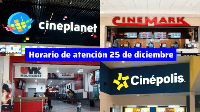 Horario de atención de los cines en Perú este miércoles 25 de diciembre.