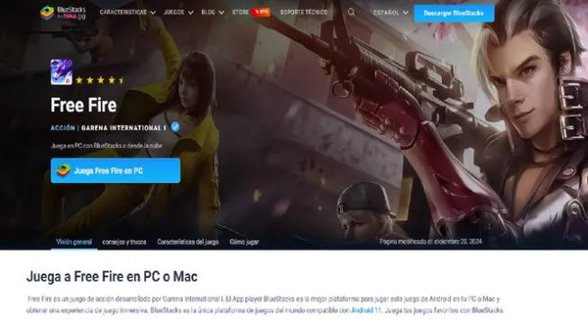 BlueStacks emulador de Android para jugar al Free Fire en tu PC con Windows