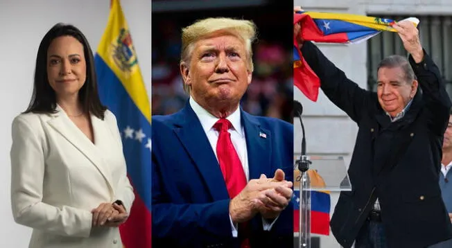 Donald Trump comunicó que Machado y González representaban la voluntad del pueblo por ver una Venezuela libre.