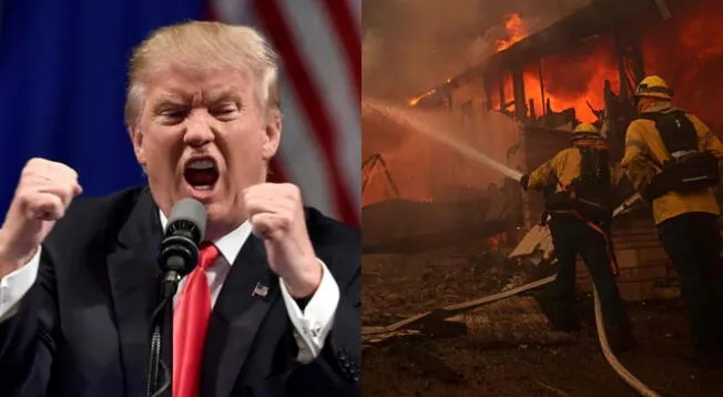 Donald Trump arremete contra sus rivales políticos, destacando su supuesta incompetencia ante la tragedia de California.