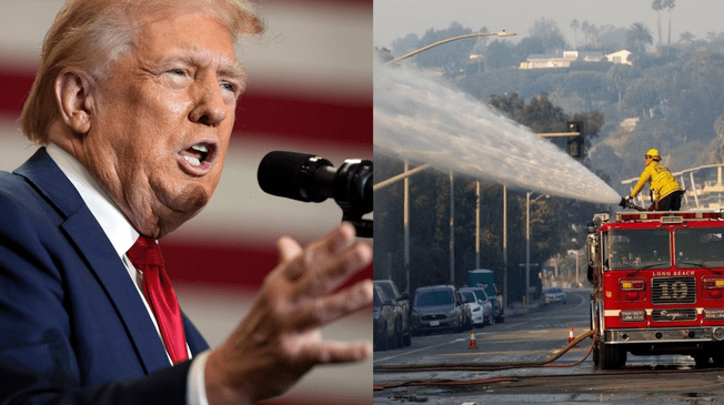 Trump, en su red social Truth, culpa a Newsom por la alta devastación de los incendios.