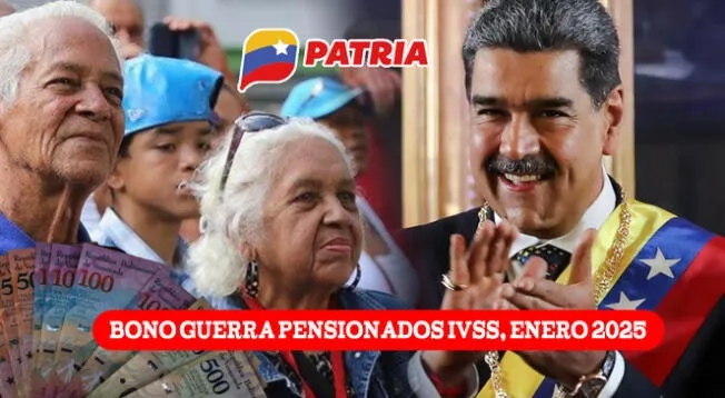 El Bono Guerra pensionados IVSS se pagará por la plataforma del Sistema Patria.