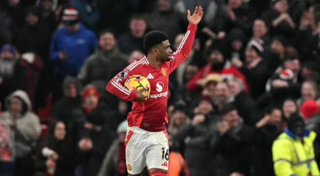 Amad Diallo marcó los tres goles del Manchester United